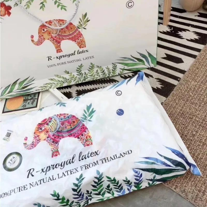 Подушка из тайского латекса для защиты шеи и позвонков, ортопедические массажные подушки для сна и спальни