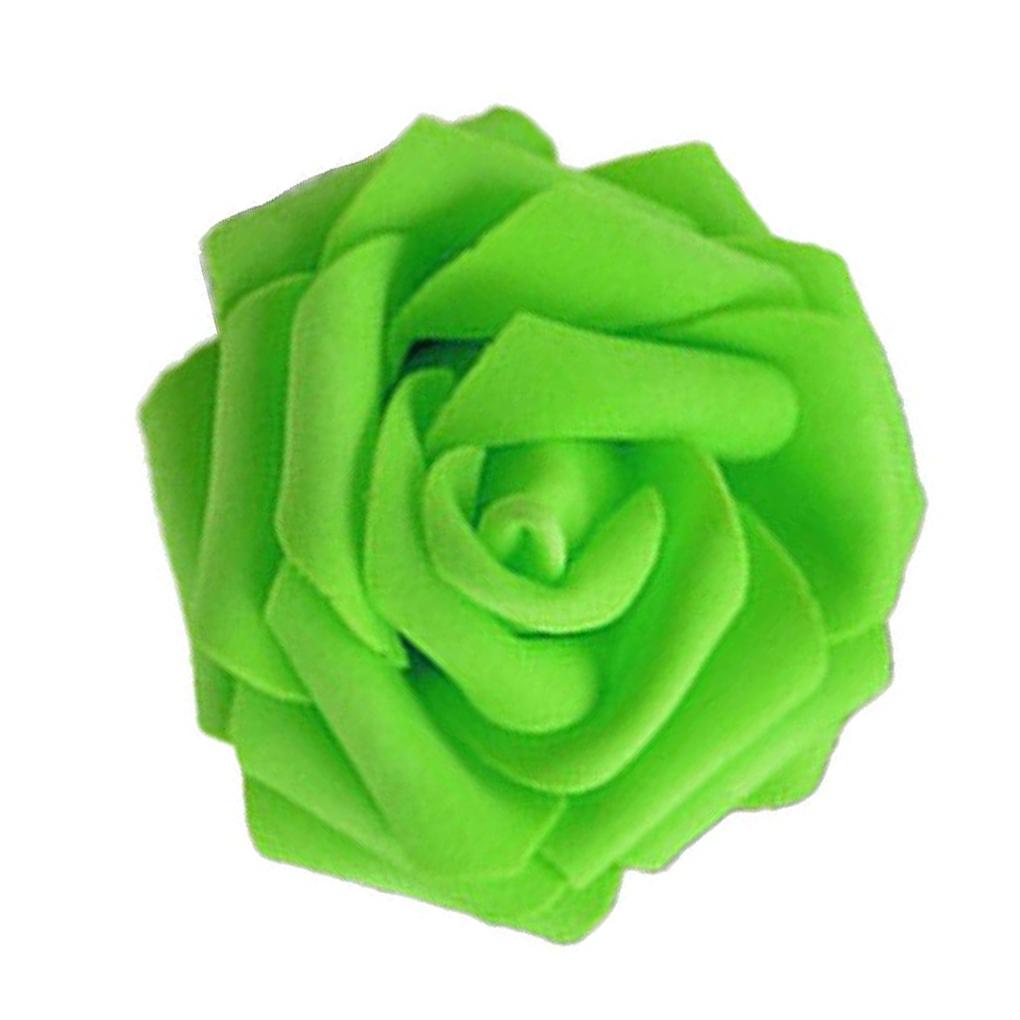 50 Pieces Artificial Flowers PE Foam Lifelike Rose Fake Flower Bouquet Wedding Party Engagement Ornaments Green