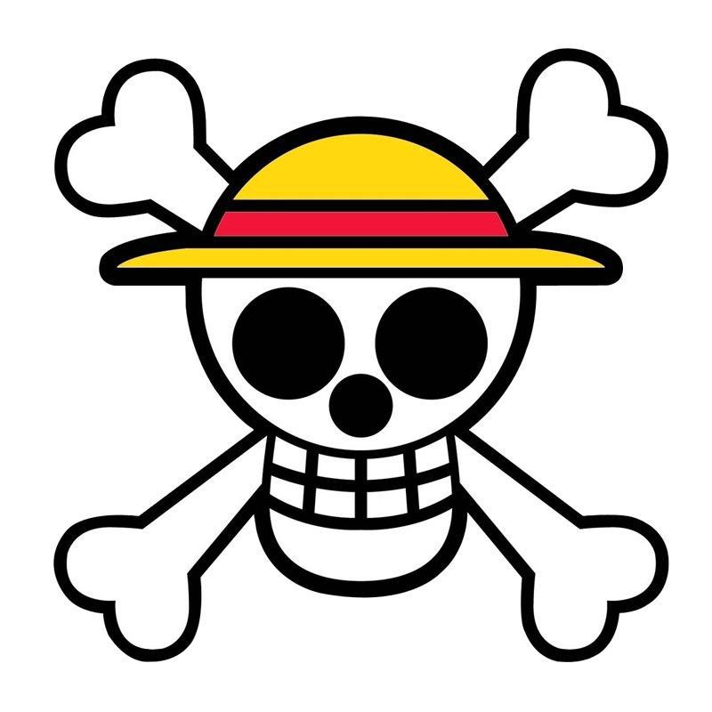 Наклейка-царапка для автомобиля с изображением черепа из соломенной шляпы - мультяшная 3D-наклейка на крышку топливного бака