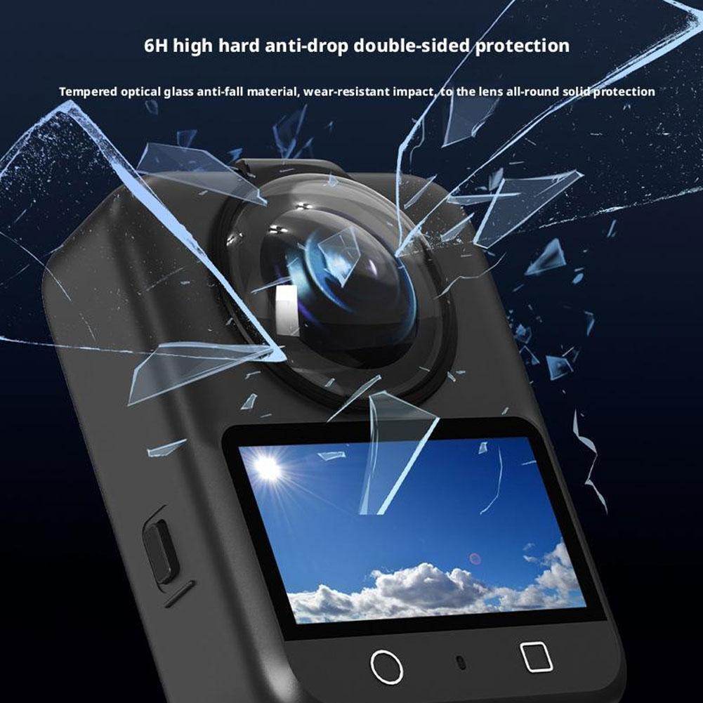 Защита объектива для панорамной камеры DJI Osmo 360, стеклянное защитное зеркало, защитная крышка, зеркало против запотевания, крышка от пыли для объектива, аксессуар