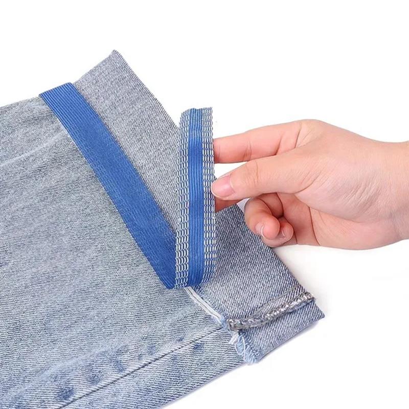 1/3/5/10M Self-Adhesive Pants Paste Iron On Pants Edge Shorten Repair Pants for Jean Clothing and Jean Pants Apparel DIY Sewing Fabric