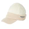 Вязаная кепка для гольфа с полями из меха 734902 [Marie Claire] Женская, цвет не совсем белый