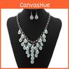 Style Multi Ethnic Layer Design Simulation Gemstone Decoration Women Necklace