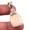 Натуральный розовый опал, драгоценный камень, стерлинговое серебро 925 пробы, двухцветный кулон 1,75 дюйма I0T31