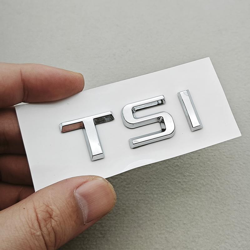 QPZF2 3D ABS Chrome Black Logo OCTAVIA TSI Emblem Letters Car Rear Trunk Badge For Skoda Octavia 1 2 3 4 A5 A7 MK3 Sticker Accessories