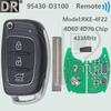 DR 95430-D3100 4D60 4D70 Чип 433 МГц TOY40 Лезвие Выкидной Автомобильный Пульт Ключ RKE-4F22 Для Hyundai Tucson 2015 2016 2017 2018 2019 2020