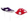 Lovely Mushroom Hat With Adjustable Neckties Soft Polyester Costume Accessory Headwear For RolePlay Halloween Party