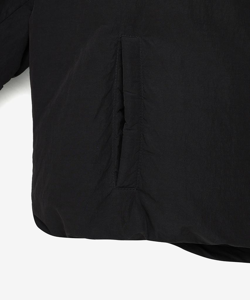 Noirer For Woman Crop Layered Puffer Jacket (Black)