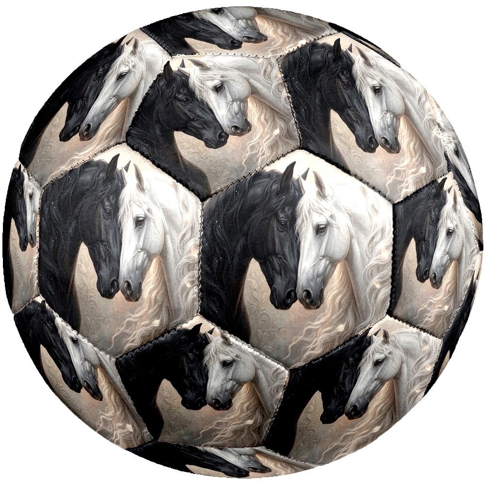 1pc Horse Affection Fantasy Theme Soccer Ball Football, Size 5, Lightweight PVC, Durable Outdoor Training Soccer Ball, Gift m61447