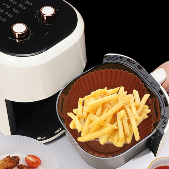 Силиконовая форма для аэрофритюрницы, многоразовая основа-коврик для аэрофритюрниц объемом от 3 до 5 фунтов, термостойкая, антипригарная, замена пергаментной бумаги