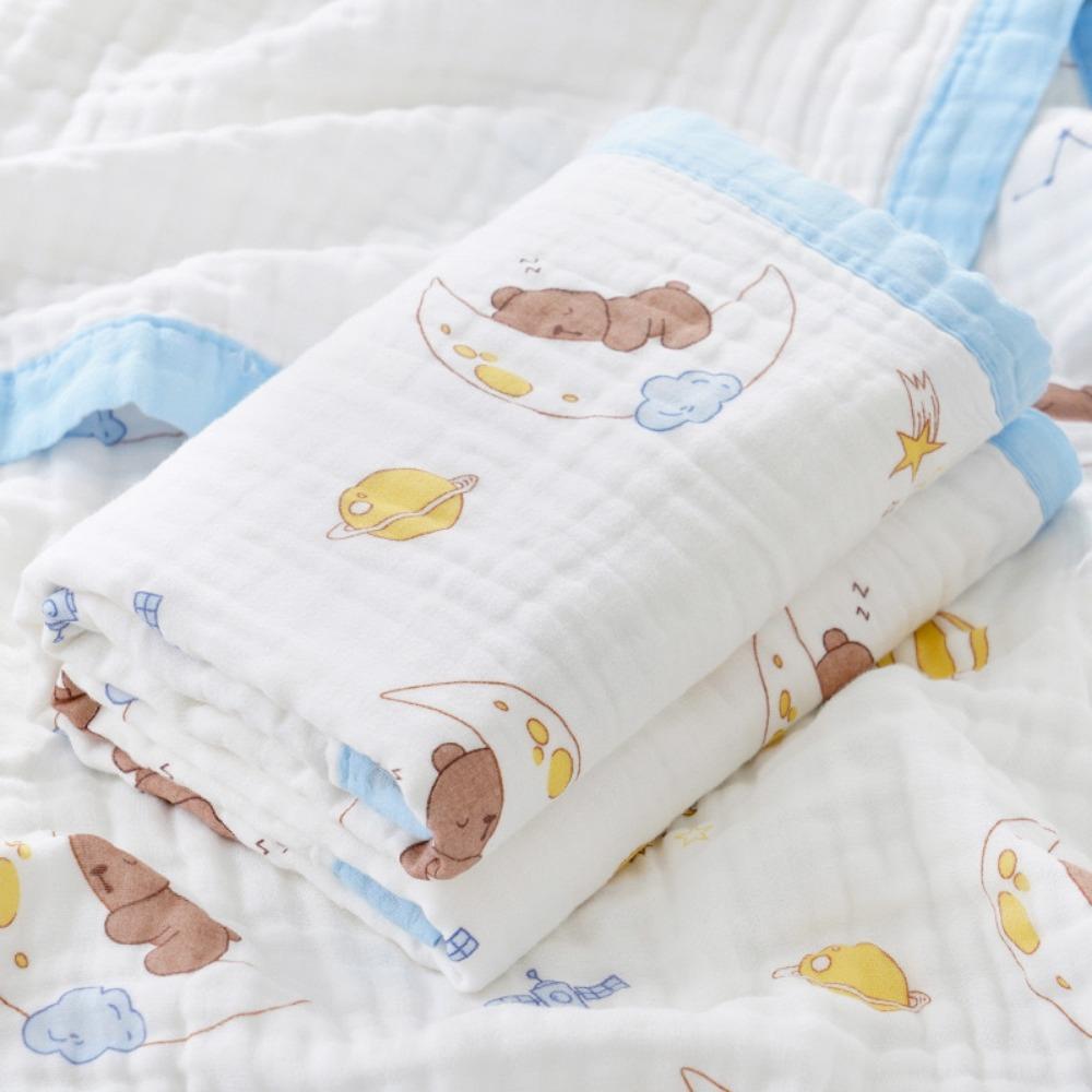 Baby Pure Cotton Class A Soft and Breathable Six-layer Integrated Children's Bath Towel Kindergarten Small Quilt