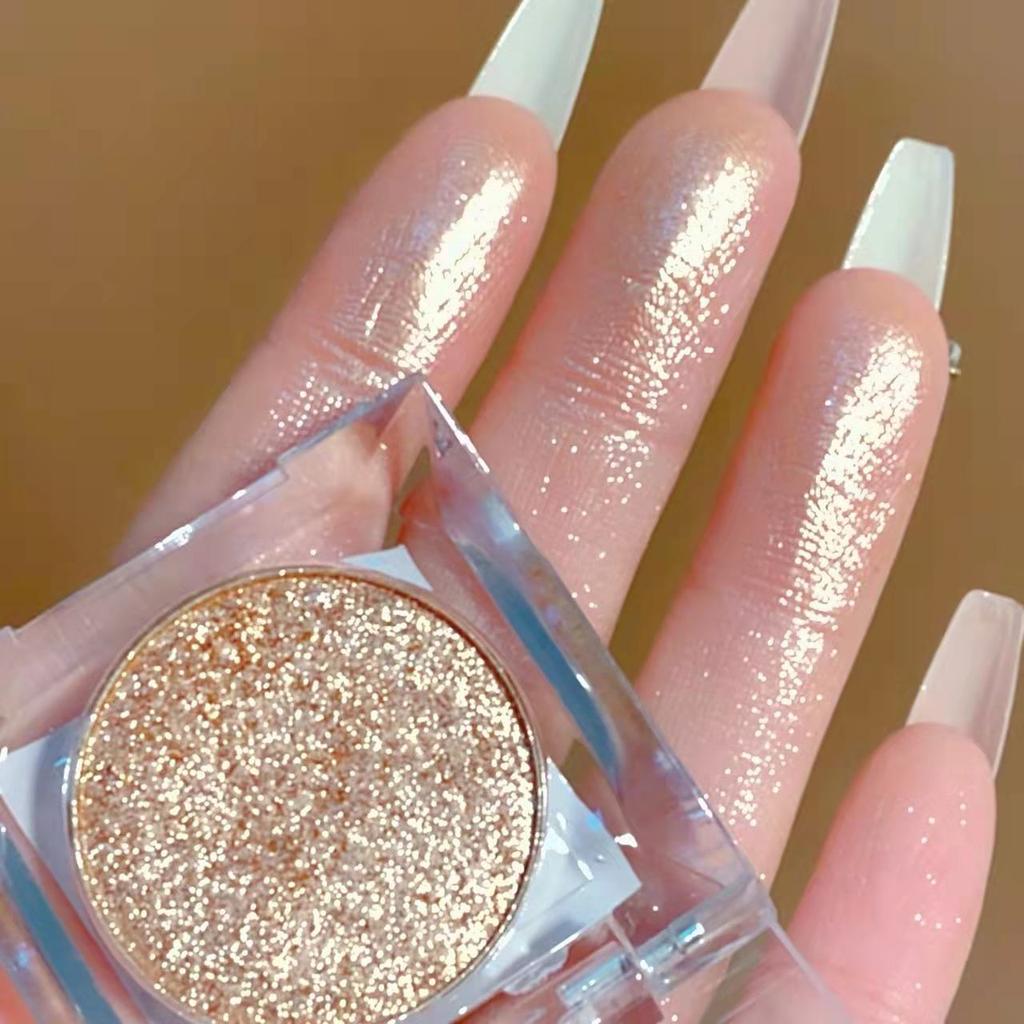 Космический ковбойский космический хайлайтер для глаз, блестящая монохромная палитра теней для век, мерцающая атласная палитра теней для макияжа, набор теней для век