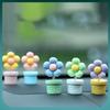 Cute Cartoon Dashboard Decoration Candy Color Car Ornaments Shaking Flower Pot Ornament