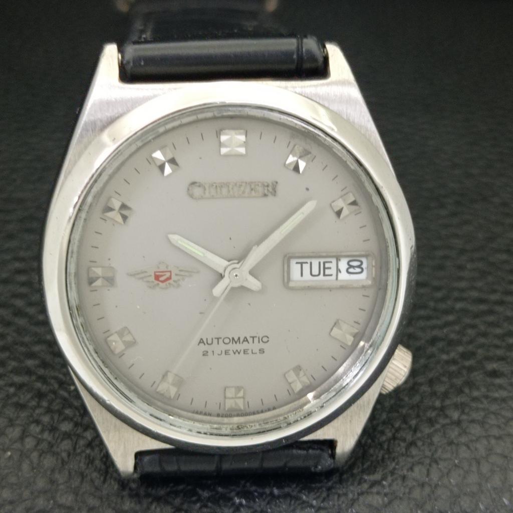 AUTOMATIC VINTAGE CITIZEN 8200 JAPAN MENS ORIGINAL DIAL WATCH A702152-5 R208-a702152
