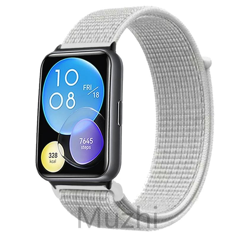 Нейлоновый ремешок для Huawei Watch Fit 2 Ремешок для умных часов Аксессуары для замены браслета Correa Huawei Watch fit2 active
