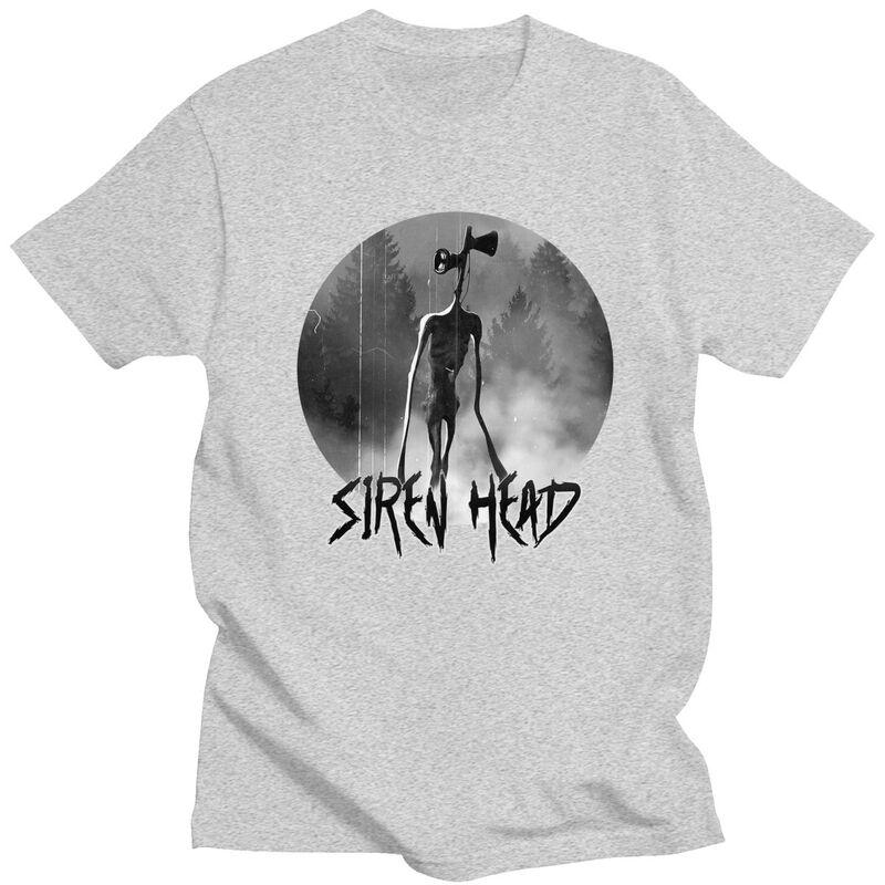 Fashion Creepy Siren Head Horror T Shirts Unisex Tshirts Streetwear Casual Graphic Tee Tops Loose Oversized Clothes