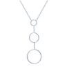 [K3709] - Silver 'Choreography' Silver Necklace (rhodium-plated) - 67x23 Mm