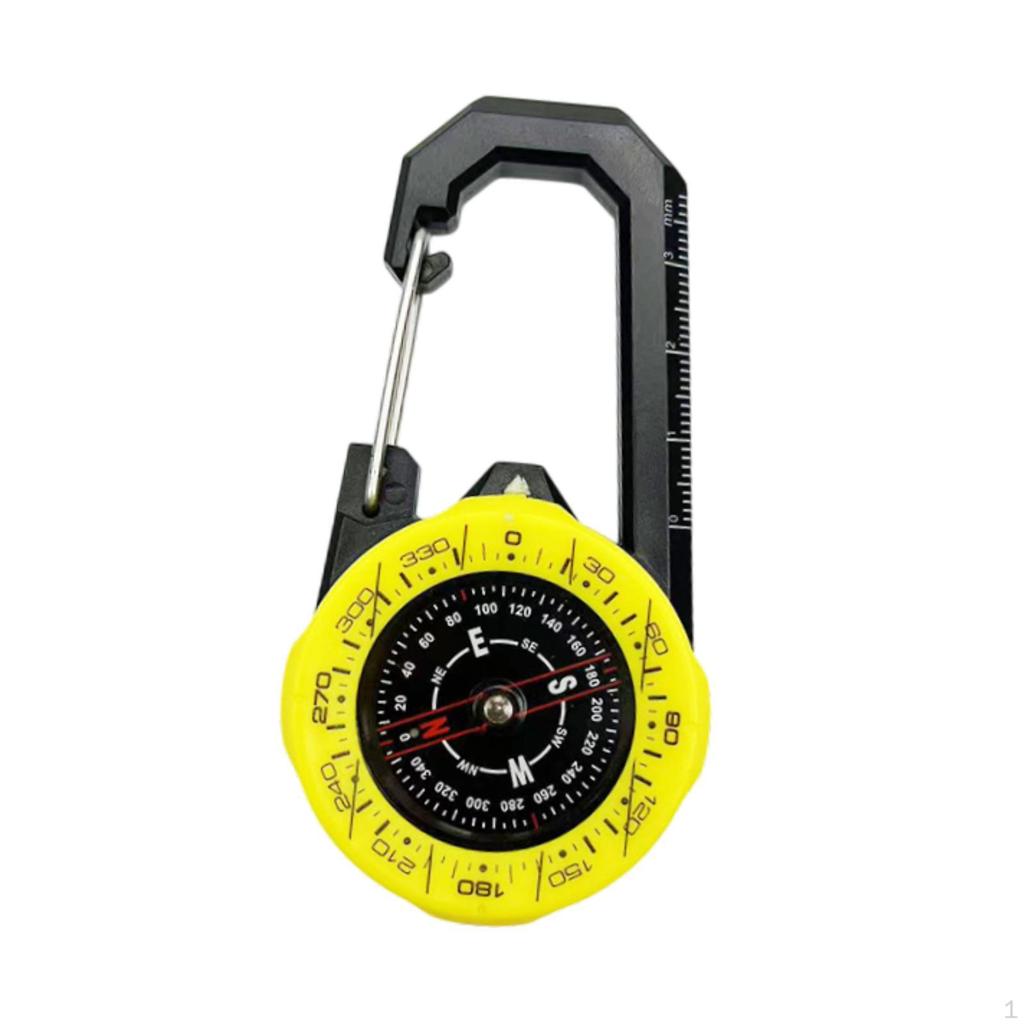 Походный компас, точный, легкий, светящийся в темноте, инструмент для отдыха на природе с карабином для путешествий