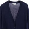 Mackintosh шерстяной кардиган с длинным рукавом и V-образным вырезом, длинной вязки, 38, темно-синий, женский, б/у