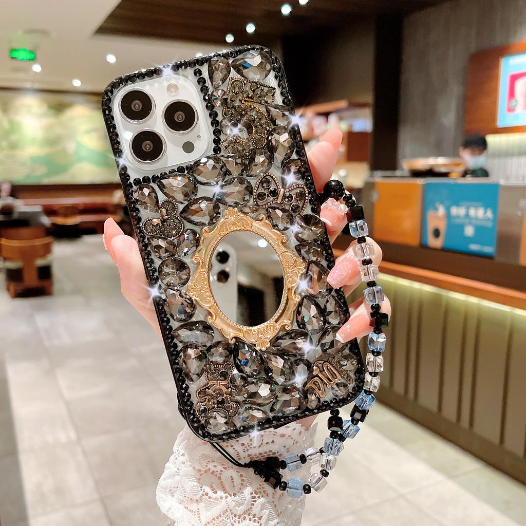 Suitable for IPhone16 Series Flash Diamond Mobile Phone Case, 14, 15, 16, Pure Handmade Mobile Phone Case, Luxury Protective Cover