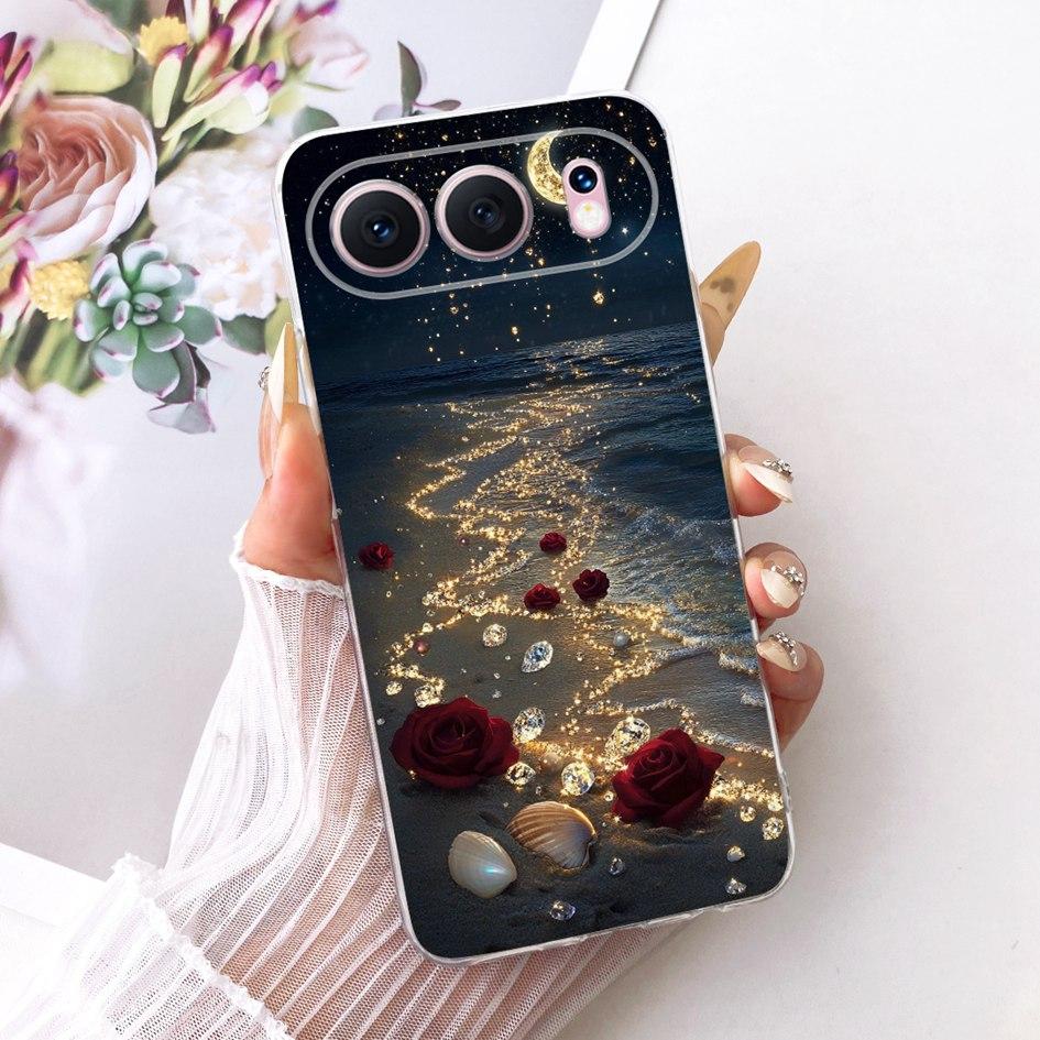 6.55" Чехол для Honor 500 5G Модный Цветок Бант Мягкий Тонкий Силиконовый Чехол для Телефона Для Honor 500 Pro Funda MEY-AN00 Honor500 Capa