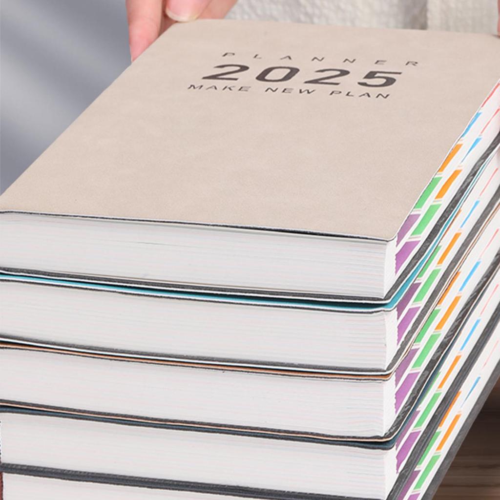 Ежедневник для школьников из толстой кожи формата А5, годовой график на 2025 год, деловой блокнот, ежедневник на 365 дней, заметки, блокнот, 200 листов