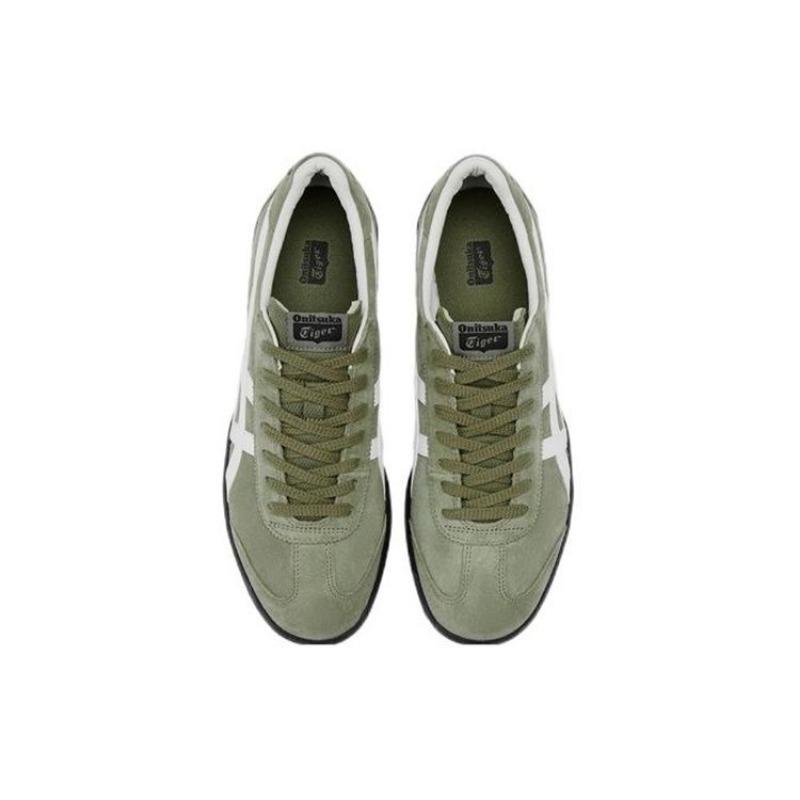 Onitsuka Tiger Tokuten Burnt Green White Black Unisex Low Top Suede Retro Trainer Sneakers 1183A907-300