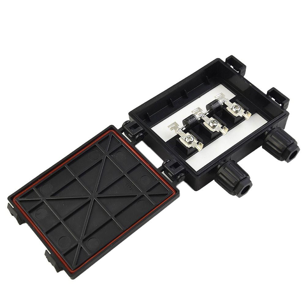 1Pcs Black Solar Junction Box Electrical Testing Tool Cable Connector Kit Durable PV Module Box