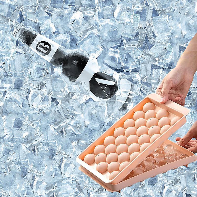 3D круглый лоток для кубиков льда с крышкой, пластиковая форма для льда в ромбовидном стиле, сферические формы для холодильника «сделай сам», машина для изготовления ледяных шаров, кухонные инструменты
