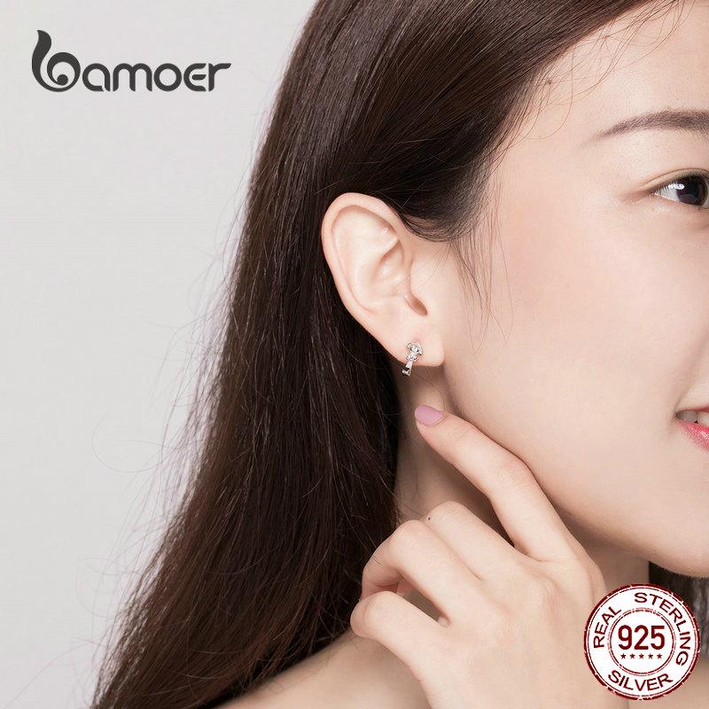 BAMOER, настоящее серебро 925 пробы, честный щенок, серьги для девочек, драгоценные ювелирные изделия, женские серьги, подарок
