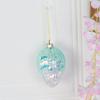 Glass Easter Egg Ornaments Stained Glass Easter Egg Ornaments Hanging Iridescent Ball Glitter Easter Eggs Pastel Egg Spring Tree Decorations,2pcs