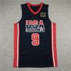 Mens Womens Basketball Jersey USA Dream Team 9 Jordan Style Breathable Mesh Tank Top Sportswear