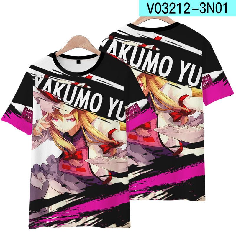 Popular Japanese Games Touhou Project 3D Printed tshirts Fashion Men/Women Short Sleeve O-Neck T-Shirt Harajuku Tee Top Clothing