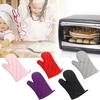 1Pcs Oven Mitts Heat Resistant Microwave Oven Glove Cotton Linen Baking Bbq Non-Slip Oven Mitts Kitchen Cooking Supplies Tools