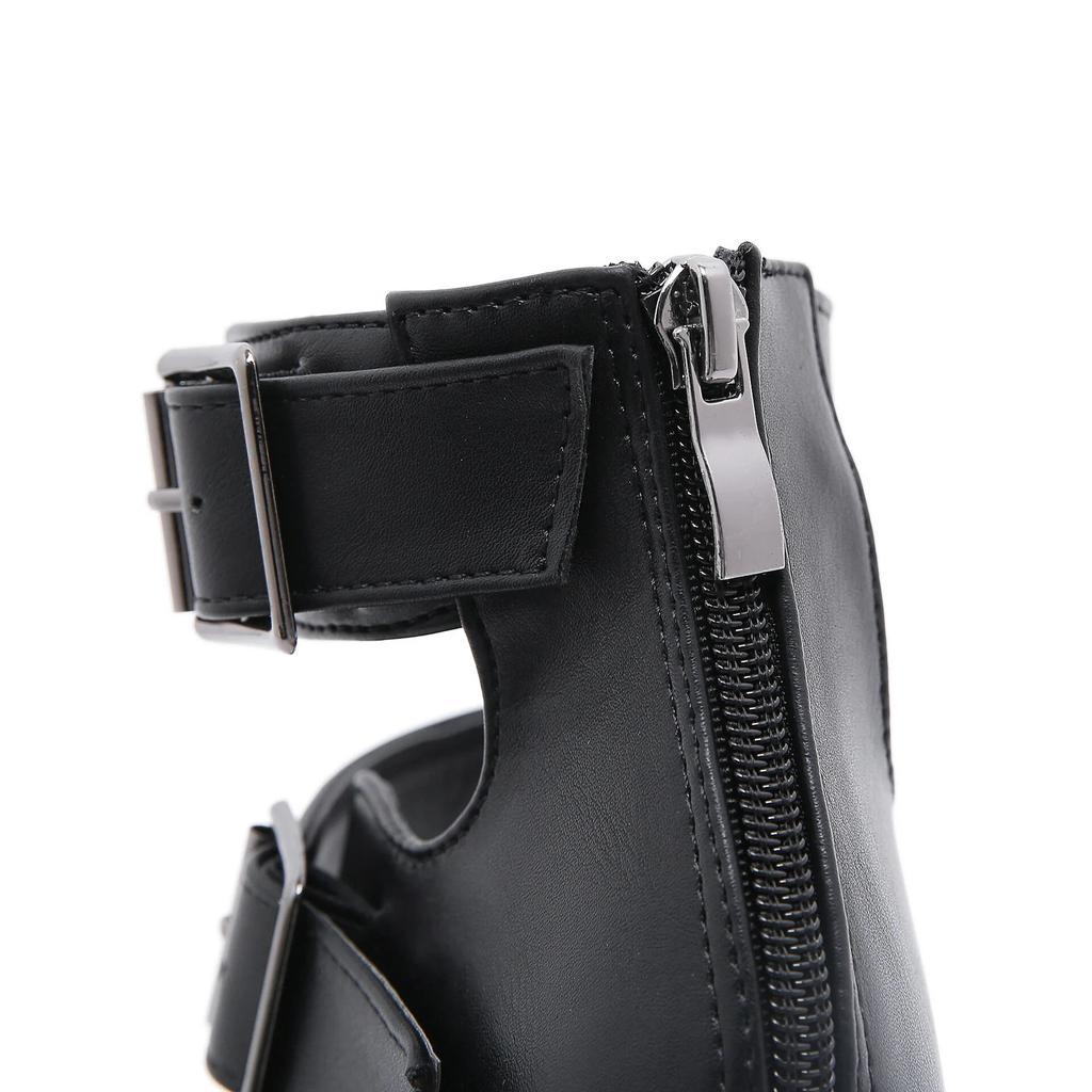 Новинка 2024 года, американские сандалии на каблуке 9 см с выдолбленной подошвой, быстрая продажа, римские сандалии на толстом каблуке с толстой подошвой Lhx