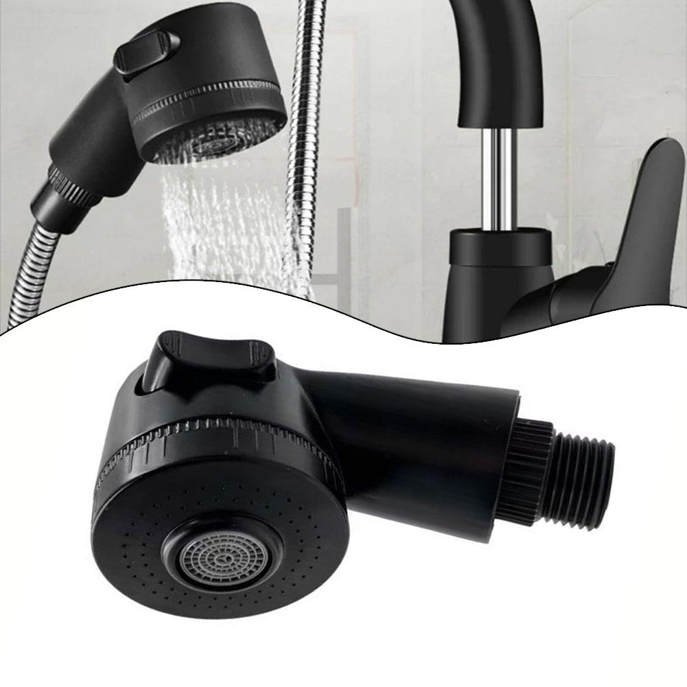 1pcs Shower Head Adjustable Black Faucet Accessories