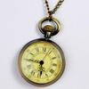 Vintage Gold Pocket Watch Necklace with Roman Numerals - Model 6014