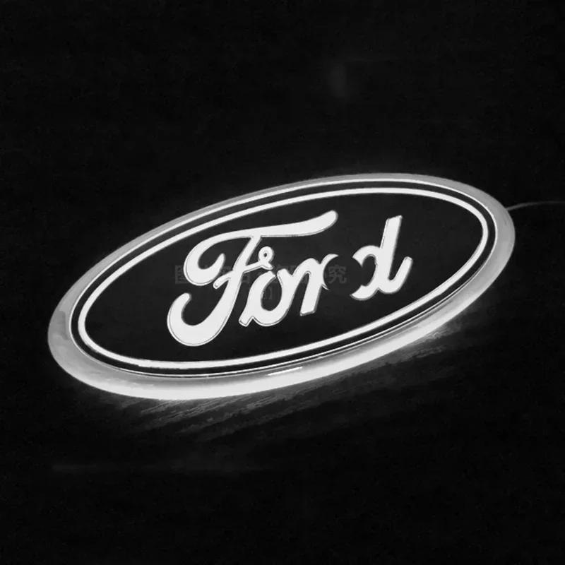 Car Sticker 2026 LED Light Logo Sticker for Ford Explorer F150 F250 Focus Mondeo Front Badge Tail Decals Car Styling Rear Emblem