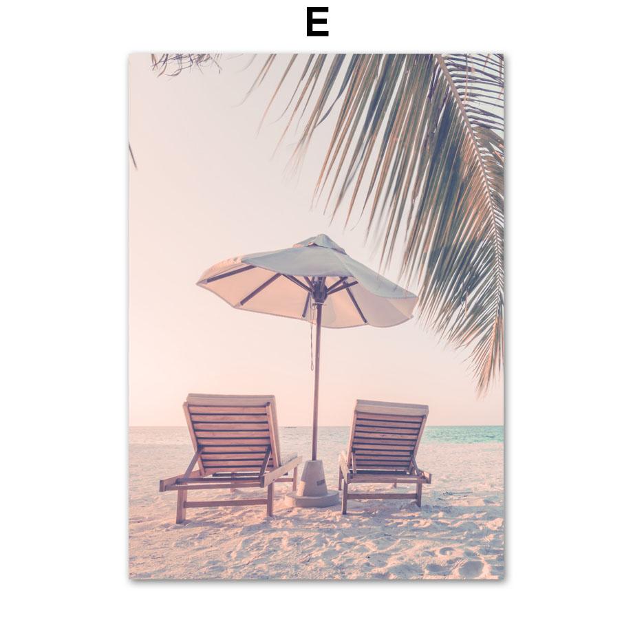 Солнечный Берег Автобус Серфинг Пальмы Настенное Искусство Холст Живопись Скандинавские Постеры И Принты Пейзажные Настенные Картины Для Декора Гостиной