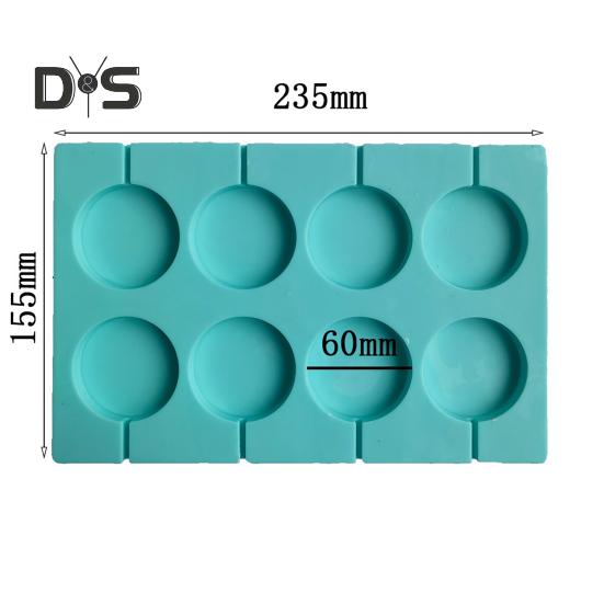 Форма для леденцов с антипригарным покрытием, домашний силикон, 8 полостей, круглая форма, кухонные аксессуары