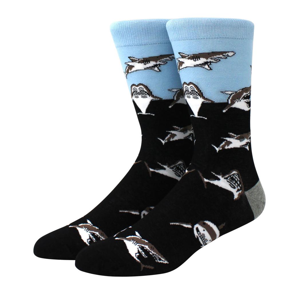 1 пара мужских забавных хип-хоп носков средней длины с принтом скейтборда, пива, счастливого искусства, EU38-46