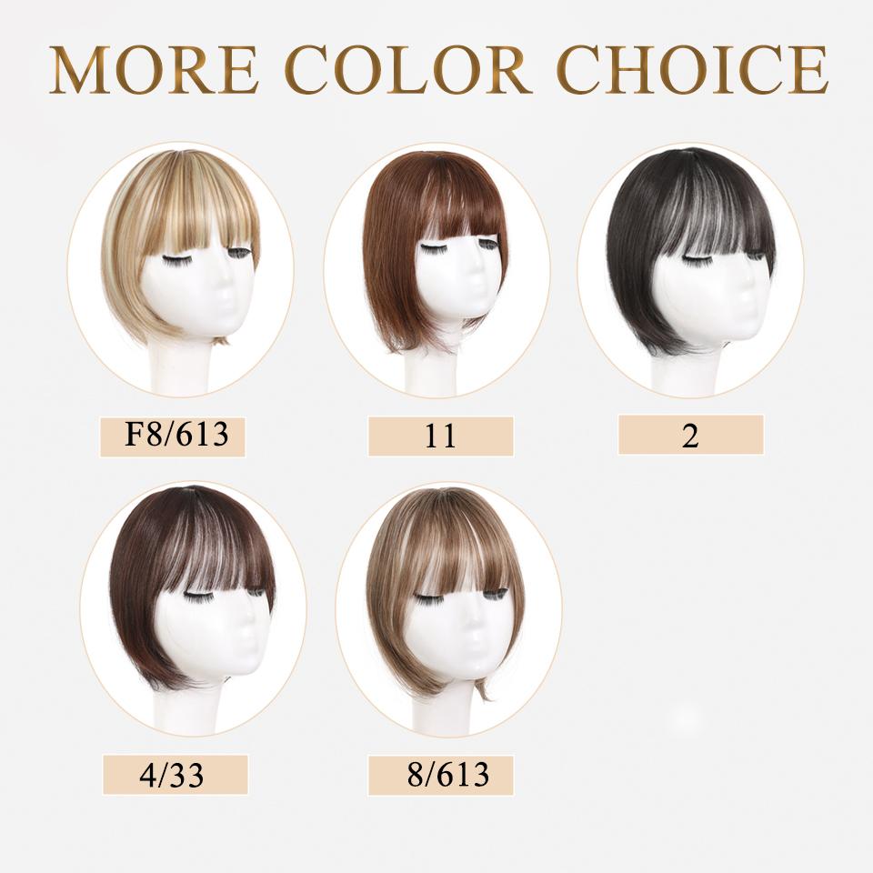 Синтетический длинный прямой топпер с 3 зажимами, заколка для наращивания волос с челкой, натуральный пушистый невидимый головной убор с челкой