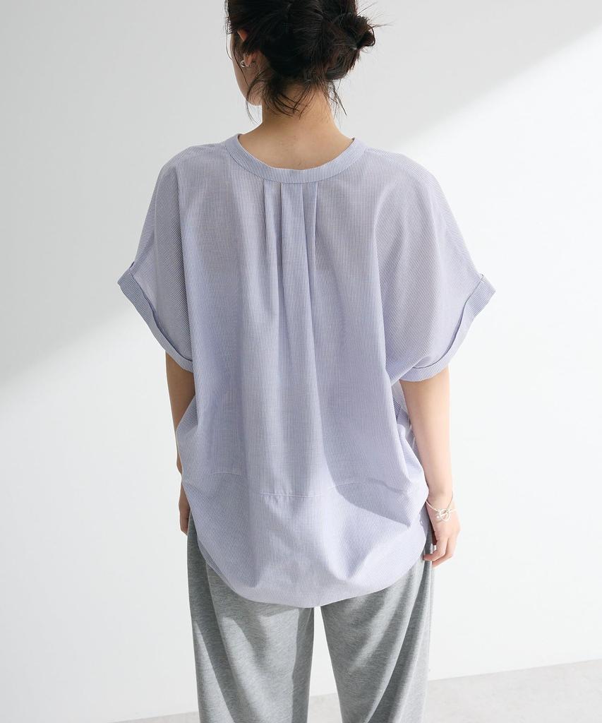 Green Parks Casual Blend French Sleeve Skipper Shirt Women's Cotton-Linen