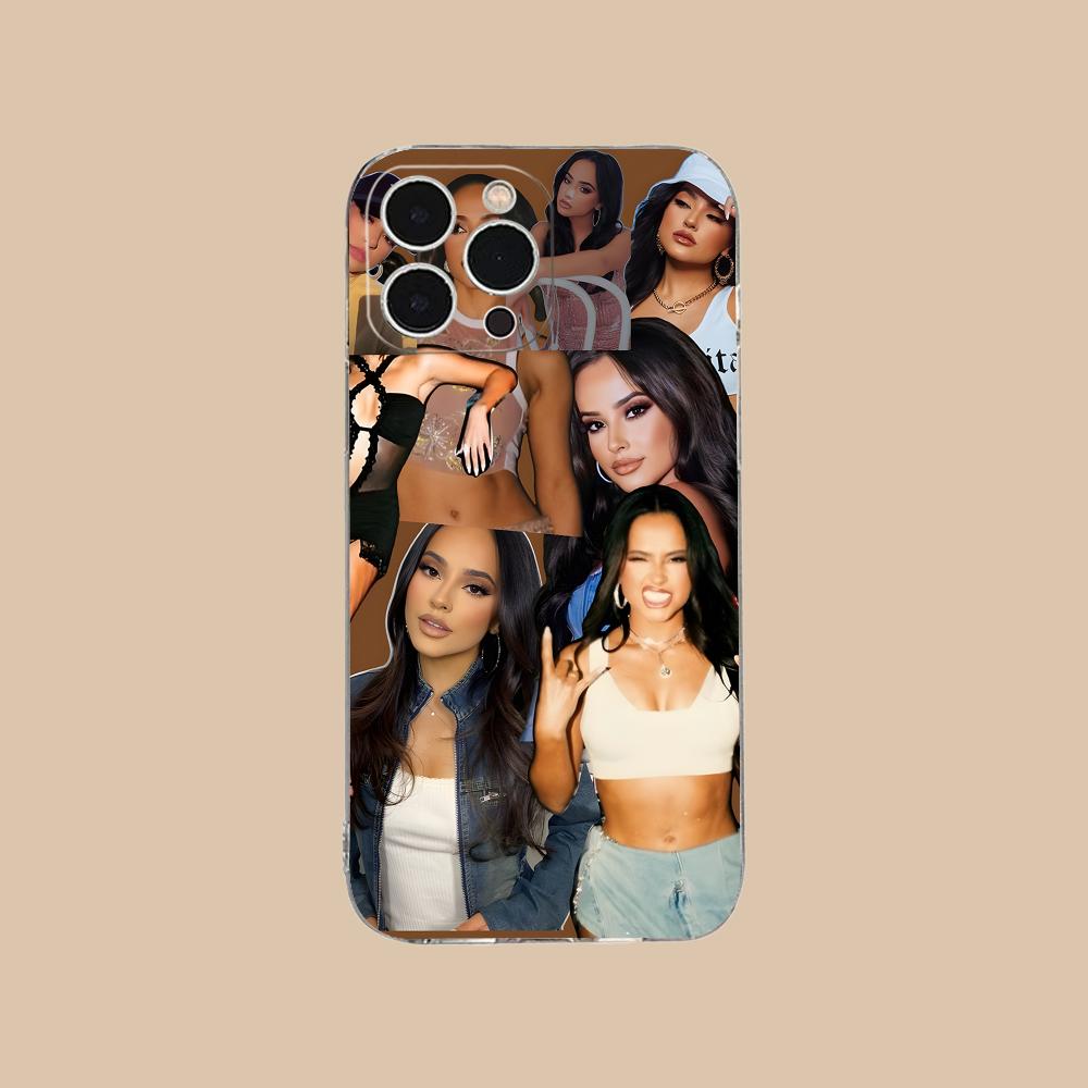 Модный Чехол для Мобильного Телефона Becky G для iPhone 16 15 14 13 12 11 X XR XS 8 6 Pro Max Plus Mini Прозрачный Цветной Защитный Красивый
