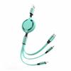 2025 New 3 In1 Data Cable Fast USB Cable For Huawei Honor Retractable Portable Micro USB Type C Charger Cable For IOS Samsung