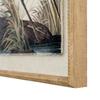 Hill Interiors Flora & Fauna Collection Heron Beaded Linen Framed Wall Art