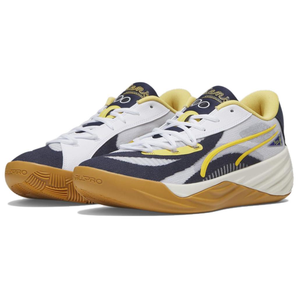 Black Fives X Puma All-Pro Nitro Harlem Rens 100 Year Anniversary Unisex Sneakers White Ivory-Glow Navy 379886-01