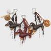 Dachshund Leather Pendant: Cute Puppy Keychain and Car Ornament for Couples.