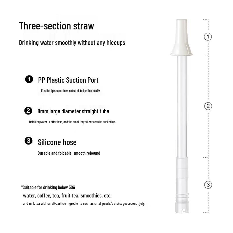 Buydeem Detachable Hot/Cold Glass Straw Tumbler