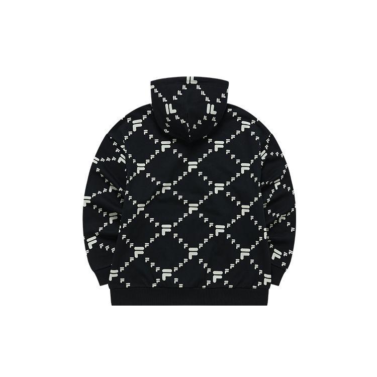 Fila Fusion Токио Студия Спортивный Стиль Жизни Серия Свитшот с Принтом Логотипа По Всей Поверхности Унисекс Худи Глубокий Черный T11U216205FBK